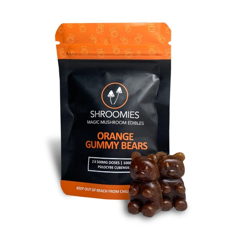 Shroomies Orange Gummy Bears 1000mg