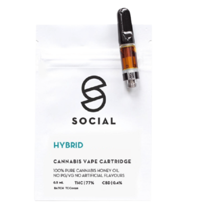 Social - Honey Oil Cartridge (0.5ML) - Hybrid