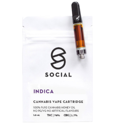 Social - Honey Oil Cartridge (1ML) - Indica