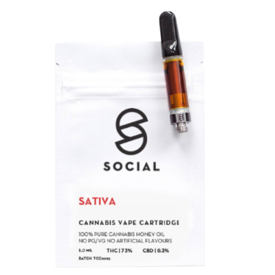 Social - Honey Oil Cartridge (1ML) - Sativa
