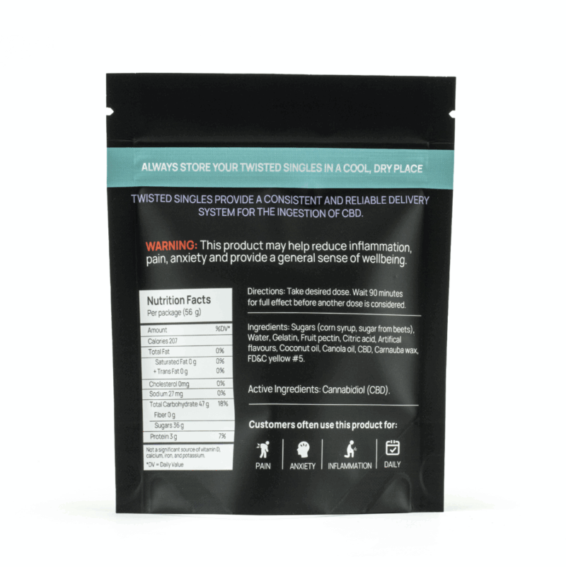 Twisted Extracts - Singles 160mg - Sour Lemon (CBD) - Image 2