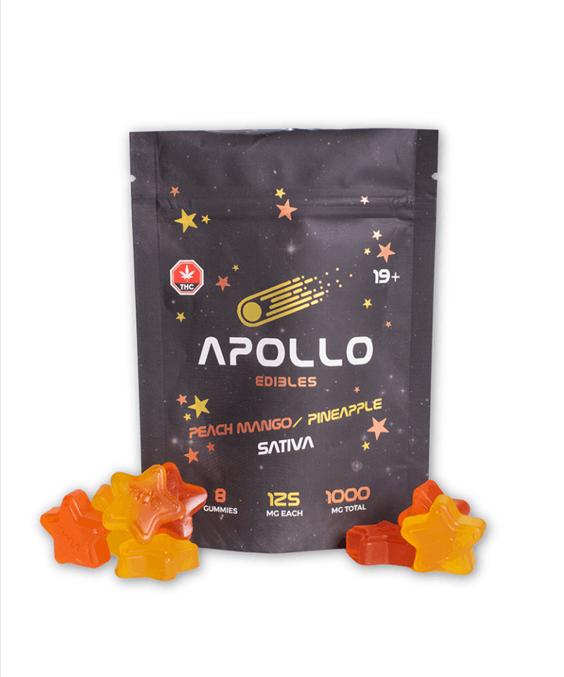 Apollo - Shooting Star Gummies (1000mg) - Peach Mango / Pineapple (Sativa)