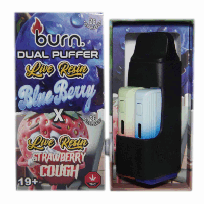 Burn Dual Live Resin Vape (4g) - Blueberry x Strawberry Cough