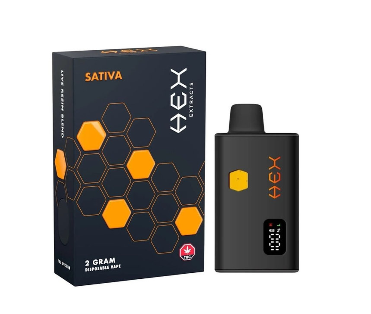 Hex Extracts Live Resin 2g Vape - Strawberry Jack (Sativa)