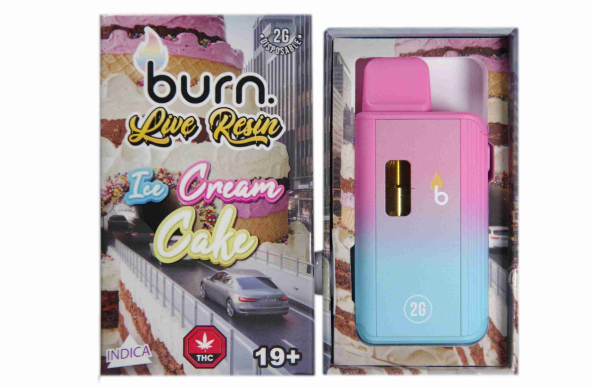 Burn Live Resin Vape (2g) - Ice Cream Cake (Hybrid)