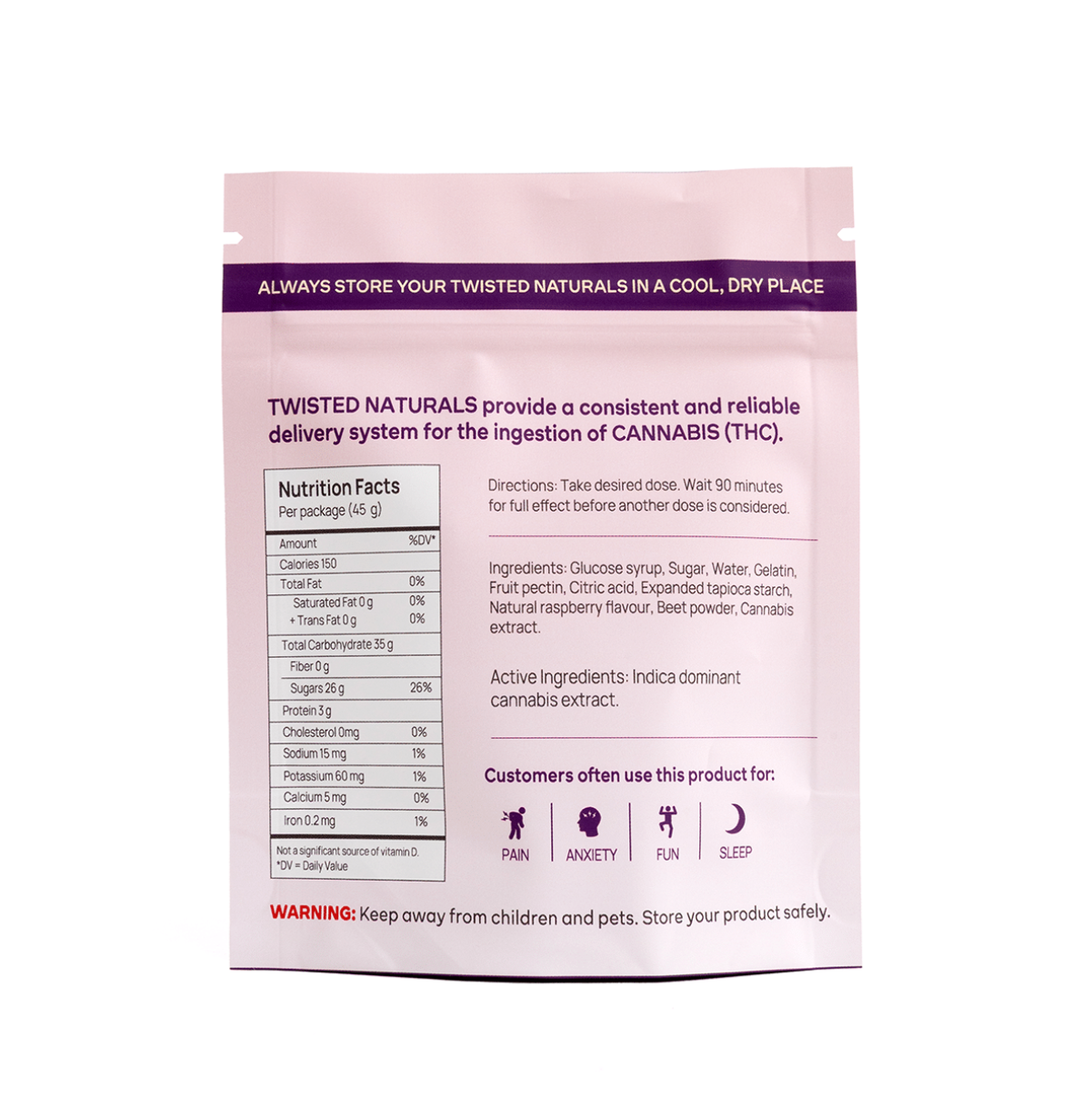 Twisted Extracts - Naturals 200mg - Raspberry Bliss (Indica) - Image 2